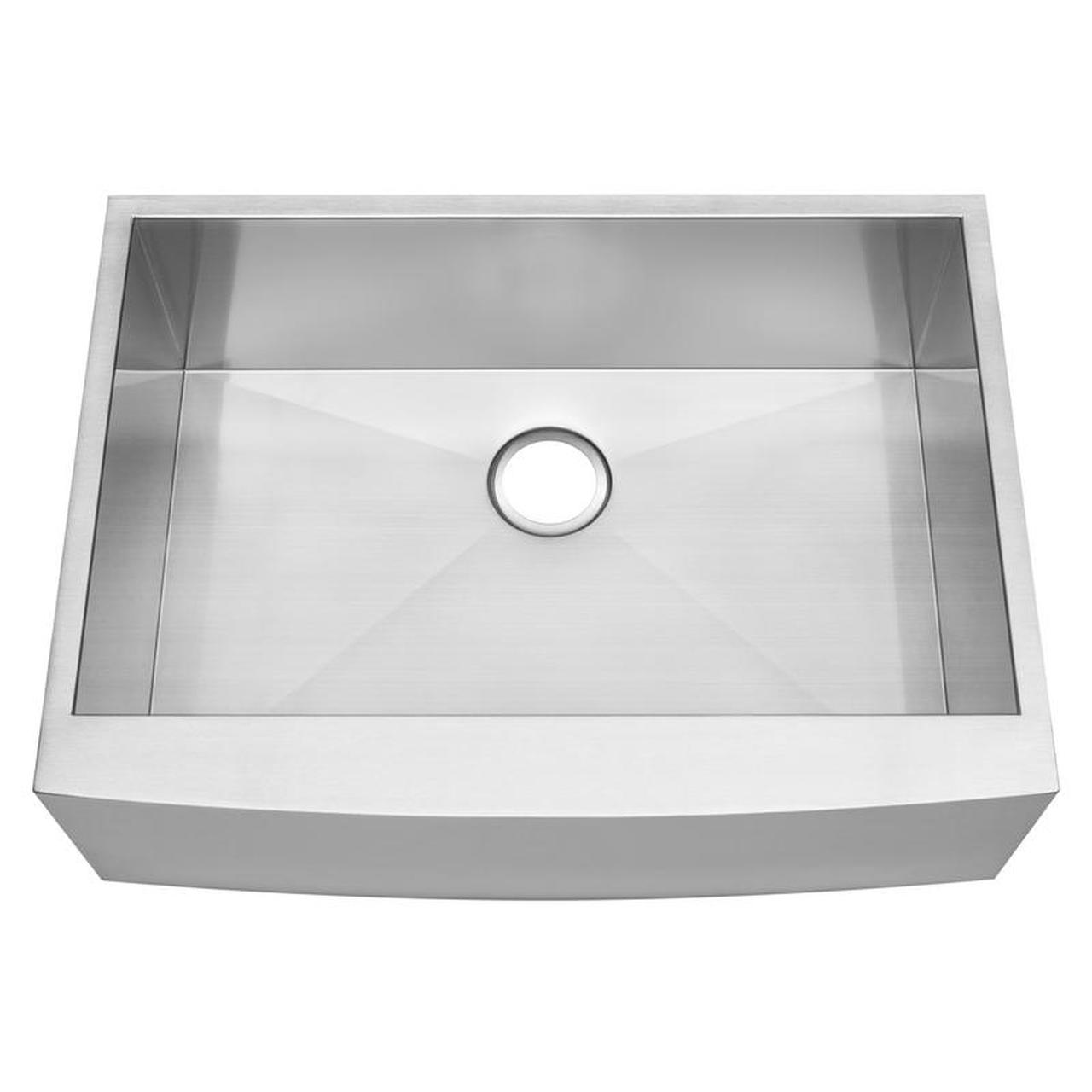 30" TICOR S4410 BRYCE SERIES CURVED APRON FRONT 16GAUGE STAINLESS